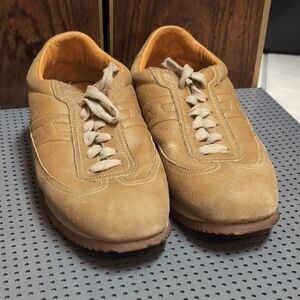 Hermes Tan Sneakers with Classic Design